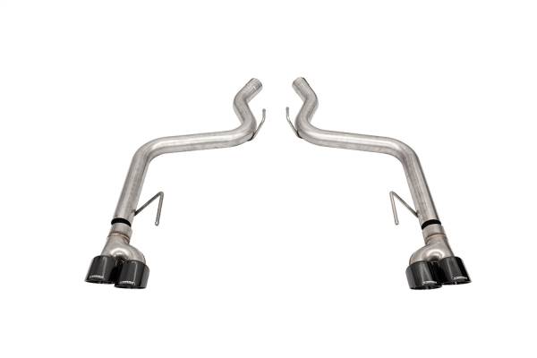 Corsa Performance - Corsa Performance 3.0in. Axle-Back Dual Rear Track Series Exhaust System with Twin 4.0in. Polished Black PVD Pro-Series Tips 21087BLK