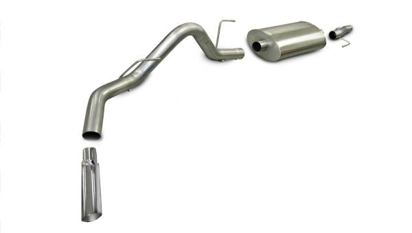 Corsa Performance - Corsa Performance 3.0in. Cat-Back Single Side Exit with Single 4.0in. Polished Slash Cut Tip 24310