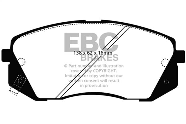 EBC Brakes - EBC Brakes Redstuff Ceramic Low Dust Brake Pads DP31809C