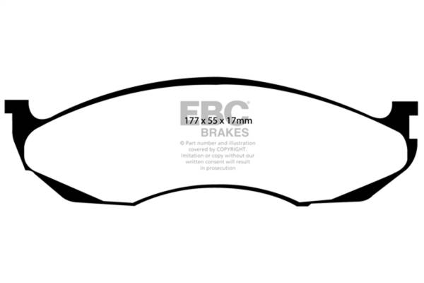 EBC Brakes - EBC Brakes Truck/SUV Extra Duty Brake Pads ED91022