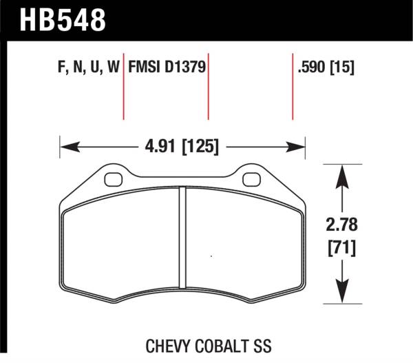 Hawk Performance - Hawk Performance DTC-30 Disc Brake Pad HB548W.510