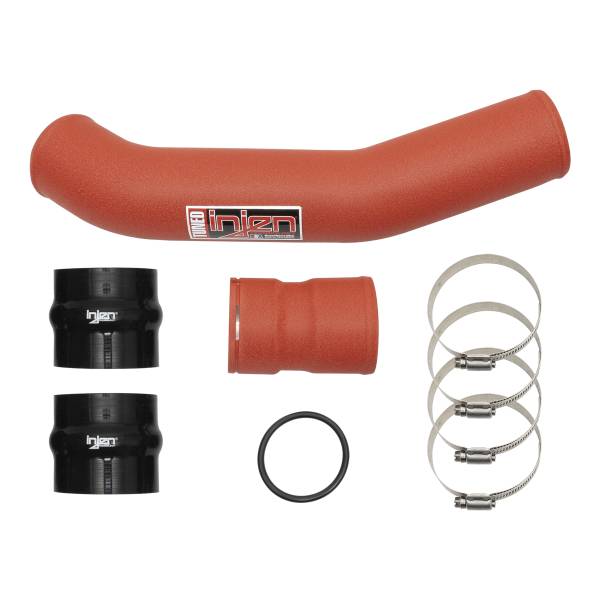 Injen - Injen 17-22 Ford F250/F/350/F-450/F-550 V8-6.7L Turbo Diesel Wrnkl Red Intercooler Hot Side Piping - SES9004ICPHWR