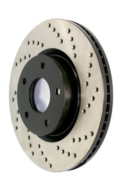StopTech - StopTech Sport Cross Drilled Brake Rotor; Right