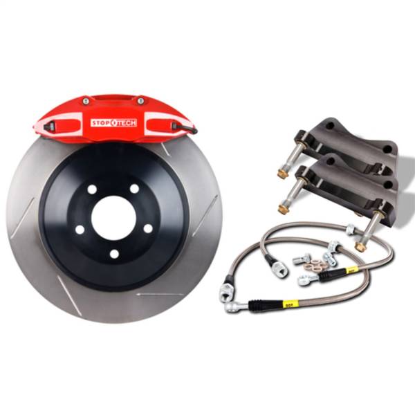 StopTech - StopTech Big Brake Kit; Black Caliper; Slotted One-Piece Rotor; Front
