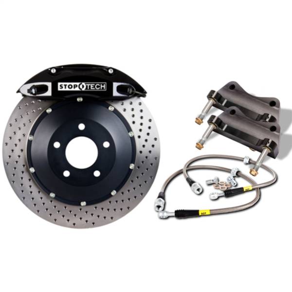 StopTech - StopTech Big Brake Kit; Black Caliper; Drilled Two-Piece Rotor; Rear