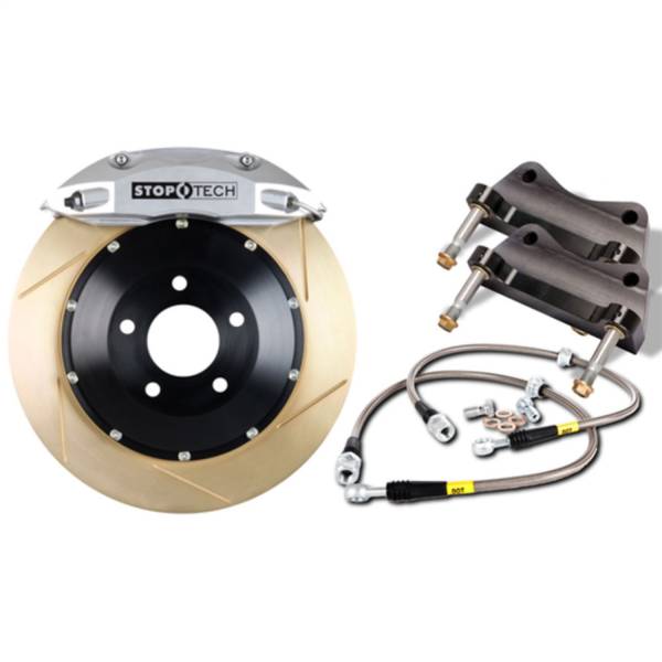 StopTech - StopTech Big Brake Kit; Black Caliper; Slotted Two-Piece Rotor; Front