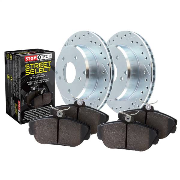 StopTech - StopTech Select Sport Axle Pack; Drilled and Slotted; Rear Brake Kit