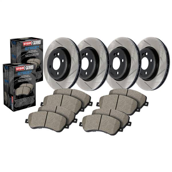 StopTech - StopTech Street Axle Pack Slotted Front/Rear Wheel Brake Kit
