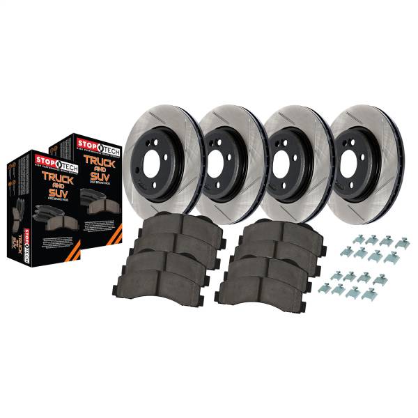 StopTech - StopTech Truck Axle Pack; Slotted; 4 Wheel Brake Kit