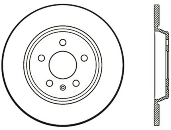 StopTech - StopTech Sport Cryo Drilled/Slotted Brake Rotor; Rear Left