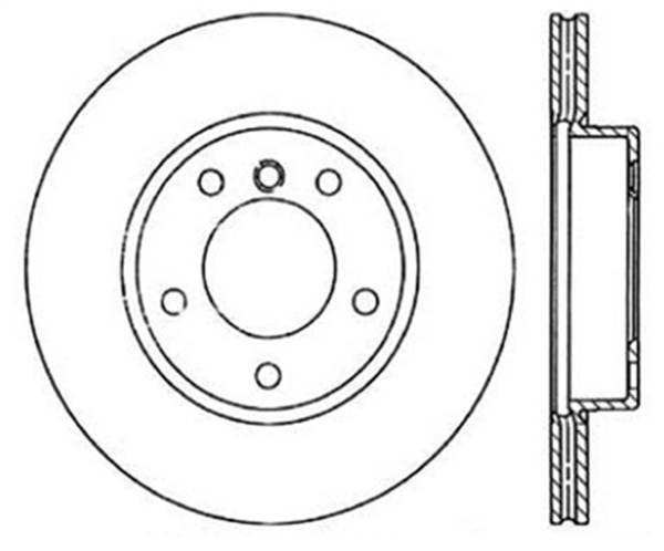 StopTech - StopTech Sport Cryo Drilled/Slotted Brake Rotor; Front Right