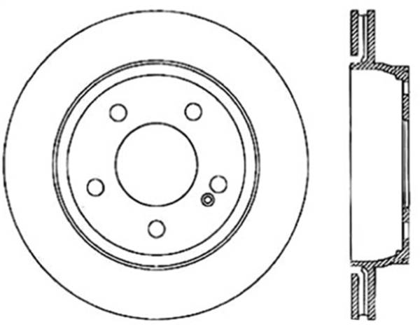 StopTech - StopTech Sport Cryo Drilled/Slotted Brake Rotor; Rear Left