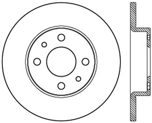 StopTech - StopTech Sport Cross Drilled Brake Rotor; Front and Rear Left