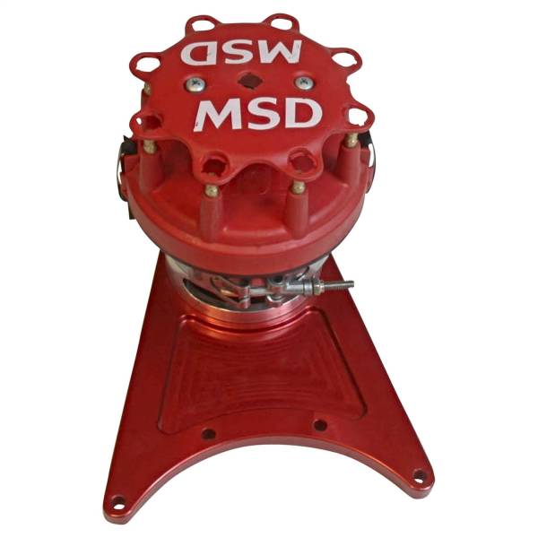 MSD - MSD Pro-Billetâ„¢ Front Drive Distributor w/Standard Size Ford Style Distributor Cap/Rotor Incl. Belt/Cam Pulley Chevy Big Block 8520