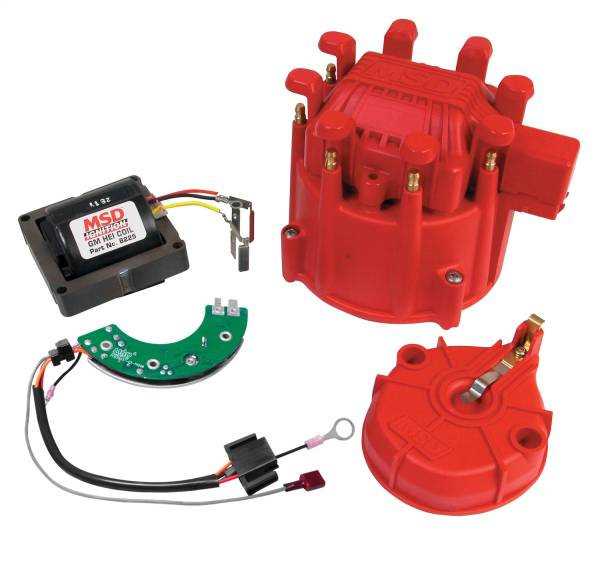 MSD - MSD Ultimate HEI Kit Ignition Conversion Kit Incl. Dist. Cap/Rotor/Module/Coil/Dust Cover For Use w/Non-Computerized 4-Pin Module HEIs Only 8501