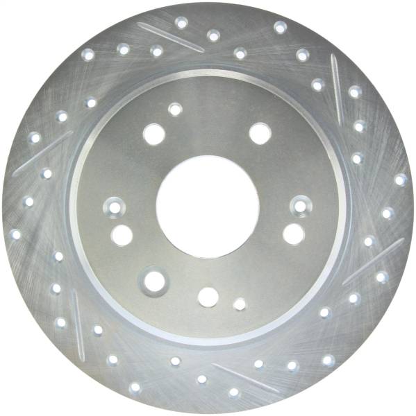StopTech - StopTech Select Sport Drilled and Slotted Brake Rotor; Rear Left