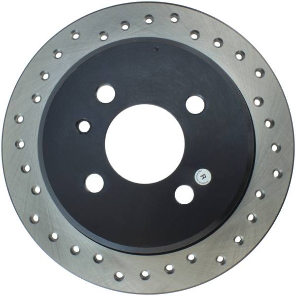StopTech - StopTech Sport Cross Drilled Brake Rotor; Rear Right