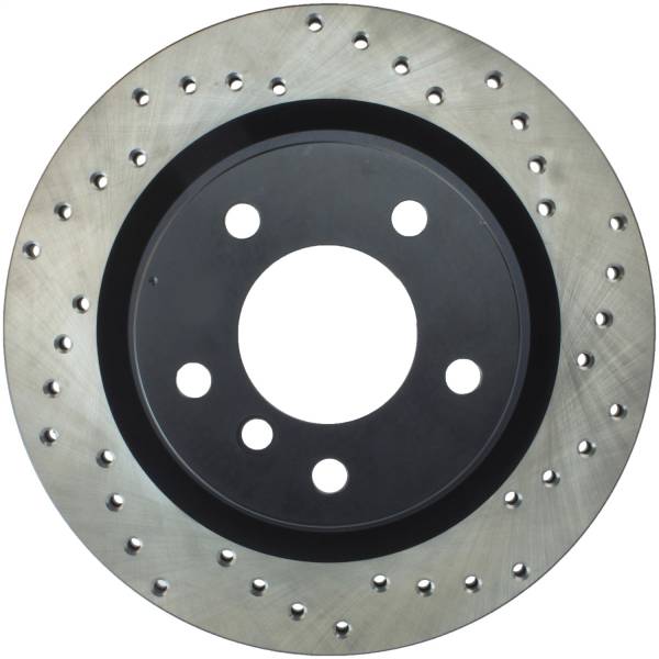StopTech - StopTech Sport Cross Drilled Brake Rotor; Rear Left