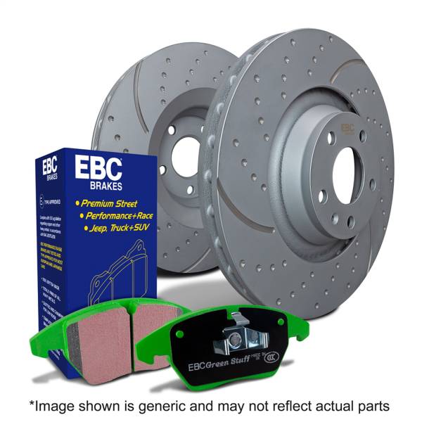 EBC Brakes - EBC Brakes S10 Kits Greenstuff 2000 and GD Rotors Front, PN Components [DP22325/GD2130] - S10KF1751