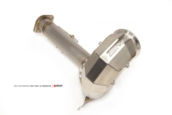 AMS - AMS Performance 2015+ VW Golf R MK7 Downpipe w/High Flow Catalytic Converter - AMS.21.05.0001-1