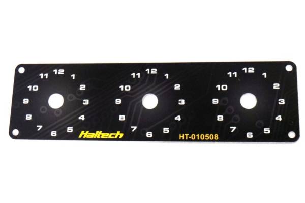 Haltech - Haltech Triple Switch Panel w/Yellow & Red Knobs - HT-010508