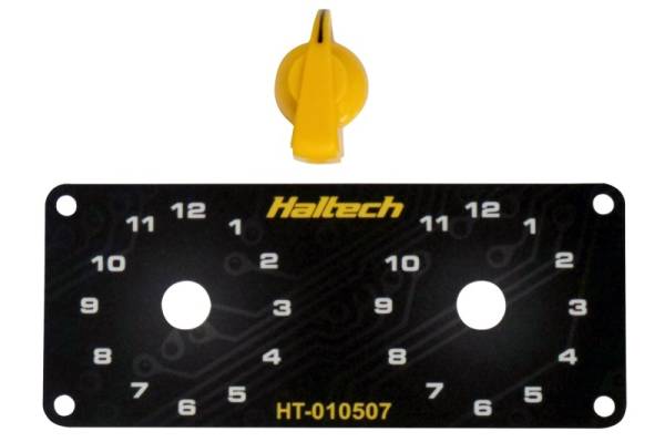 Haltech - Haltech Dual Switch Panel Kit w/Yellow Knob - HT-010509
