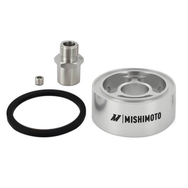 Mishimoto - Mishimoto Oil Filter Spacer 32mm 3/4  - 16 Thread - Silver - MMOC-SPC32-34SL
