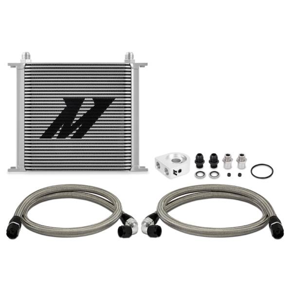 Mishimoto - Mishimoto Universal Oil Cooler Kit 34-Row Silver - MMOC-U34SL