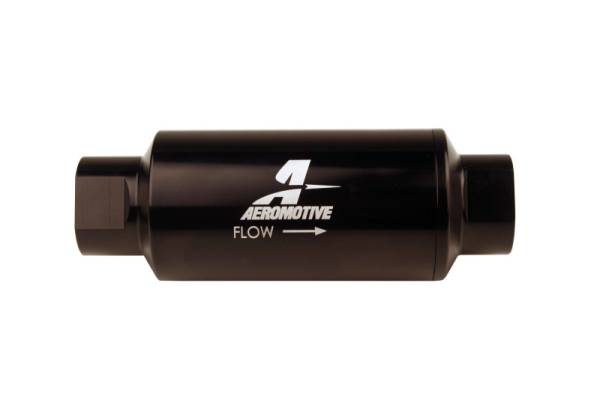 Aeromotive - Aeromotive In-Line Filter 10AN 10 Micron Microglass Element Bright-Dip Black 2in OD - 12350