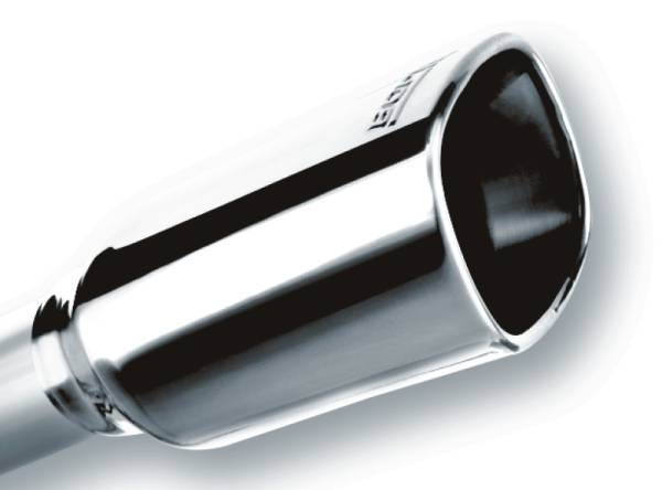 Borla - Borla 2.25in Inlet 3.28in x 3.5in Square Rolled Angle Cut x 7.88in Long Exhaust Tip - 20241