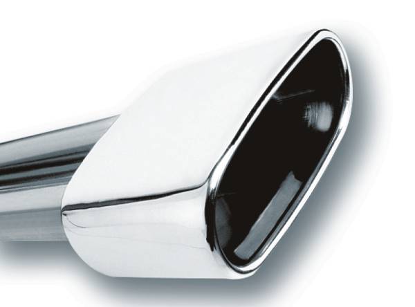 Borla - Borla 2.5in Inlet 6.69in x 3in Rectangular Rolled Angle Cut Single Inlet x 5.63in Long Exhaust Tip - 20244