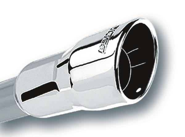 Borla - Borla 3in Inlet 4.25in Round Rolled Angle Cut x 4in Long Universal Exhaust Tips - 20251