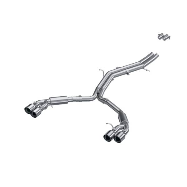 MBRP - MBRP 18-21 Audi S5 Coupe/S4 Sedan T304 SS 2.5in Cat-Back Quad Rear Exit Exhaust - SS Tips - S4607304