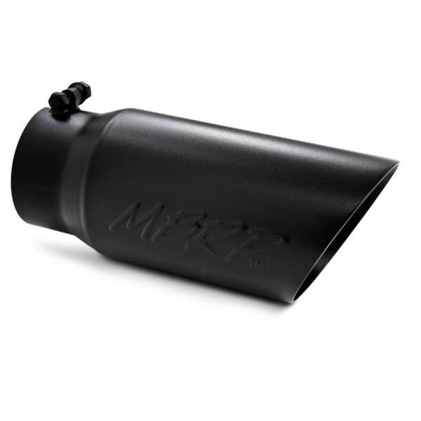 MBRP - MBRP Universal Tip 5 O.D. Dual Wall Angled 4 inlet 12 length - Black Finish - T5053BLK
