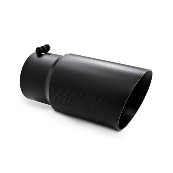 MBRP - MBRP Universal Tip 6 O.D. Dual Wall Angled 5 inlet 12 length - Black Finish - T5074BLK