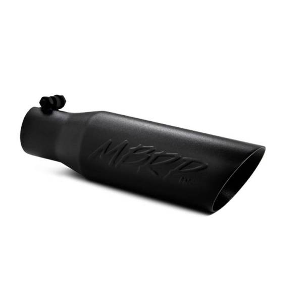 MBRP - MBRP Universal Tip 3.5 O.D. Dual Wall Angled 2.5 inlet 12 length - Black Finish - T5106BLK