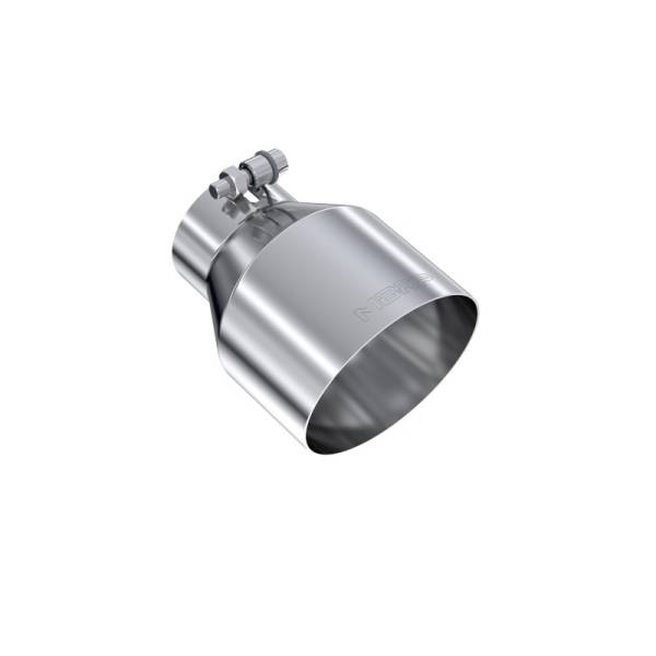 MBRP - MBRP Universal T304 Stainless Steel Tip, 3in ID / 5in OD Out / 6.5in Length / Angle Cut  Single Wall - T5184