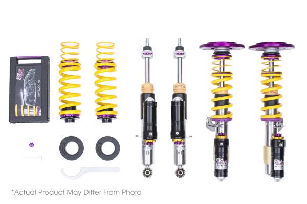 KW - KW Adjustable Coilovers, Aluminum Top Mounts, Rebound and Low & High Compression Coilover Kit - 397102DV