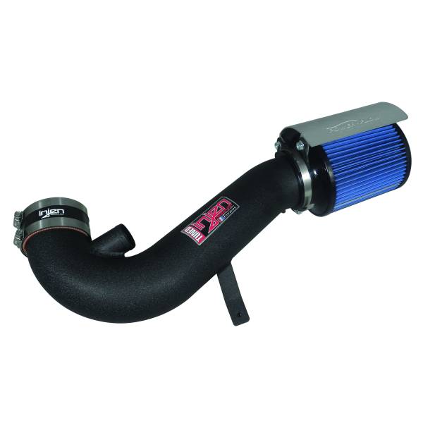 Injen - Injen 11 Ford Mustang GT V8 5.0L Power-Flow Wrinkle Blk Short Ram Air Intake w/ MR Tech/Heat Shield - PF9023WB