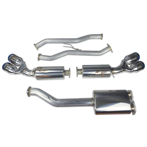 Injen - Injen 10-13 Hyundai Genesis Coupe 2.0L(t) 4cyl SS Exhaust w/ 76mm Y-Pipe Resonator/Molded SS Flanges - SES1386TT