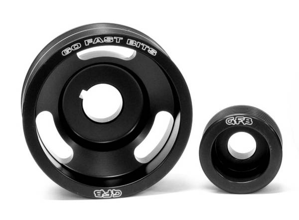 Go Fast Bits - GFB 02-10 WRX/STI 2 Piece Under-Drive Pulley Kit w/ Belts (Crank & Alternator) - 2001