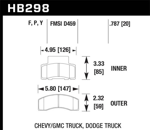 Hawk Performance - Hawk Super Duty Street Brake Pads - HB298P.787