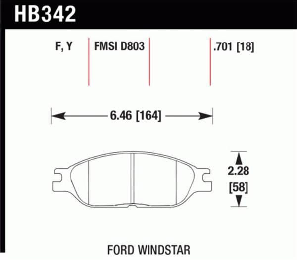 Hawk Performance - Hawk Performance HPS Disc Brake Pad HB342F.701