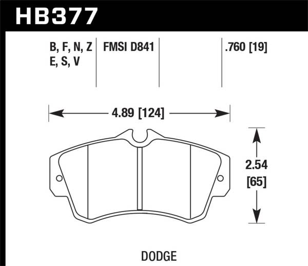 Hawk Performance - Hawk SRT4 HP+ Street Front Brake Pads - HB377N.760