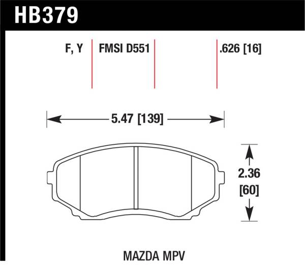 Hawk Performance - Hawk Performance LTS Disc Brake Pad HB379Y.626