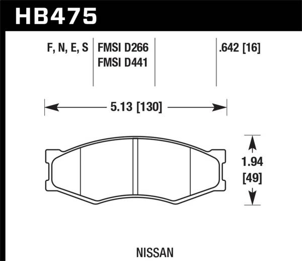Hawk Performance - Hawk Performance Blue 9012 Disc Brake Pad HB475E.642