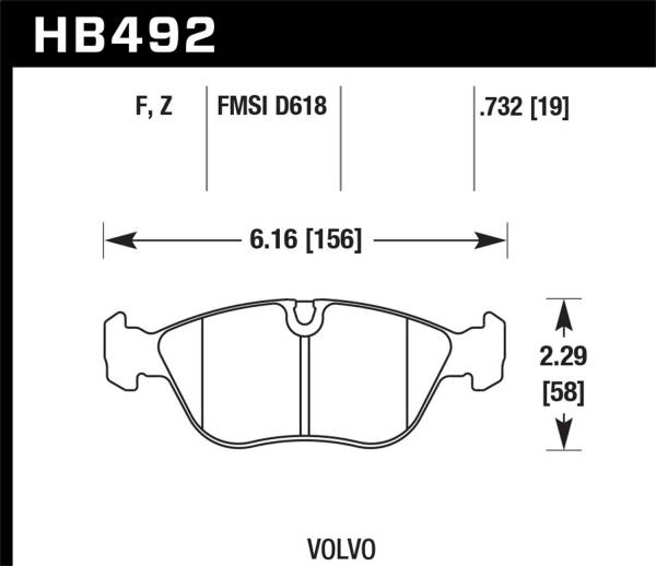 Hawk Performance - Hawk Performance HPS Disc Brake Pad HB492F.732