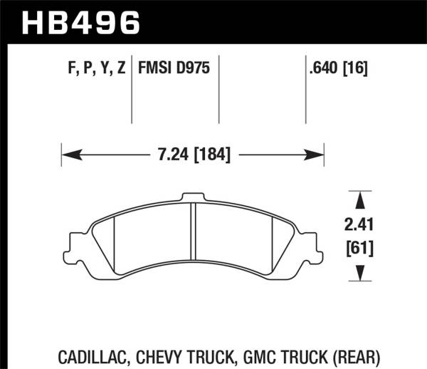 Hawk Performance - Hawk Performance LTS Disc Brake Pad HB496Y.640