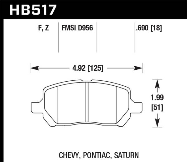 Hawk Performance - Hawk Performance Performance Ceramic Disc Brake Pad HB517Z.690
