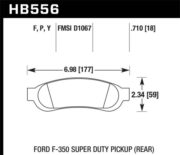 Hawk Performance - Hawk LTS Street Brake Pads - HB556Y.710
